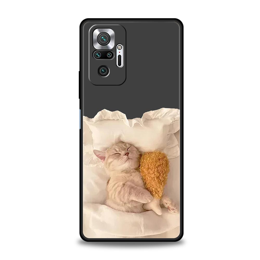 Phone Case For Xiaomi Redmi Note 14 13 12 5G 11 10 Pro Plus 4G 9S 9 14C 13C 12C 10C 9C 9A Soft TPU Cover Cartoon Fun Cat Pet Dog