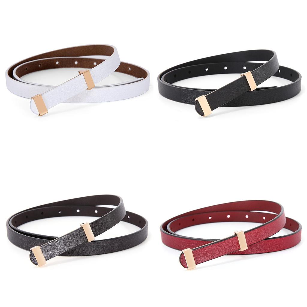 Genuine Leather Womens Belt For Jeans Dress And Pants With Square Buckle For Outdoor Casual Wear