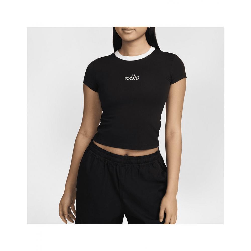 

Футболка Nike Chill KniT Women S Slim Crop Hf8820 010 black white/80