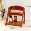 Retro Wooden Shelves Desktop Storage Rack Water Cup Perfume Dressroom Tabletop Cosmetics Storage Jewelry Display Frame Organizer