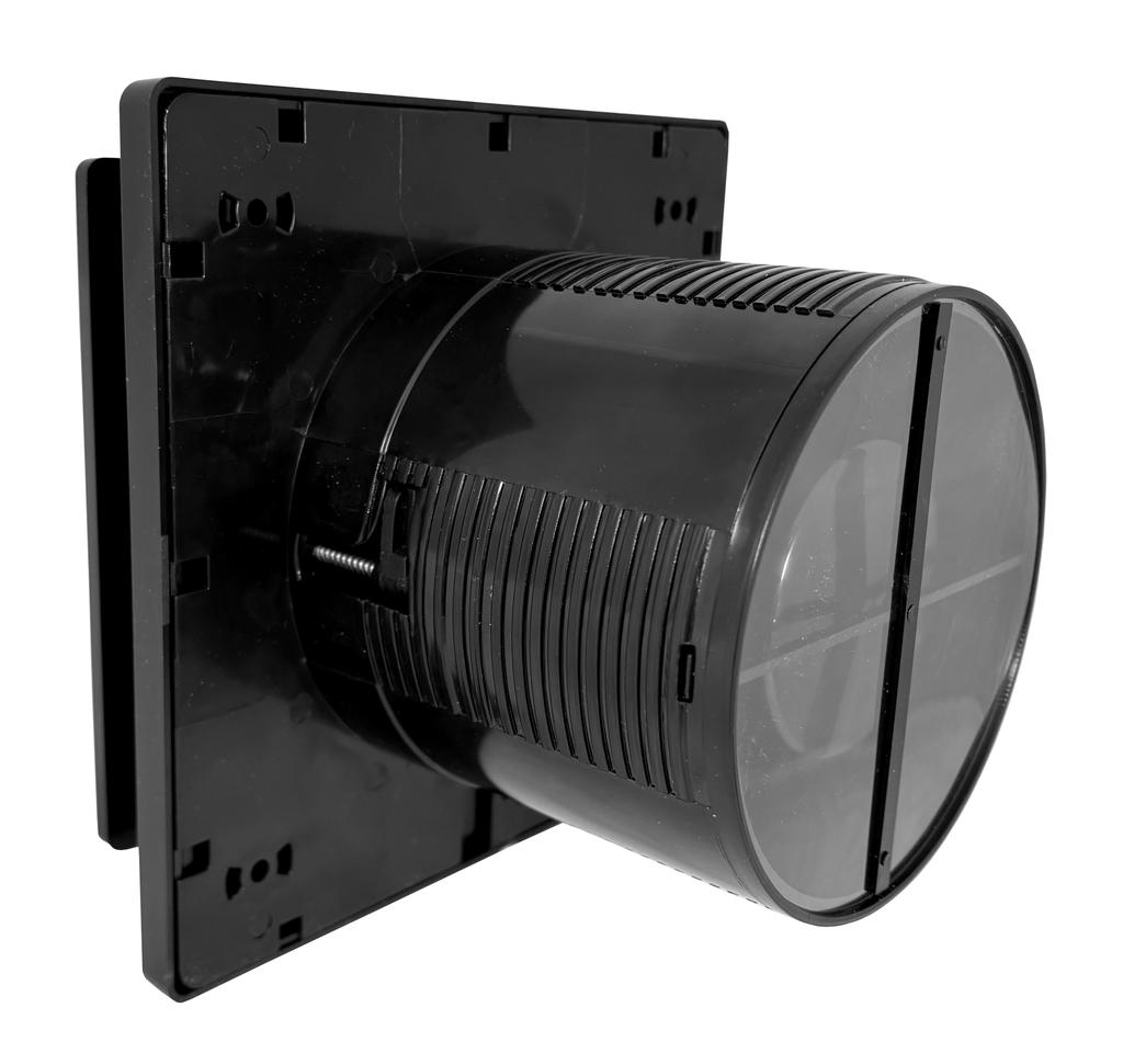 Bathroom Fan Timer Glass NORTADA HOKURO HOK 120 T Black