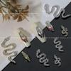 Shiny Rhinestone Snake-Shaped 3D Nail Art Accessories