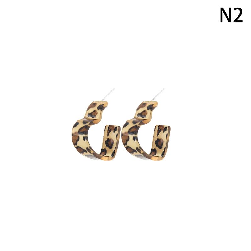 Europe And The United States  Charm Leopard Heart-Shaped Earrings Female Sexy  Girl Party Accessories Holiday Jewelry