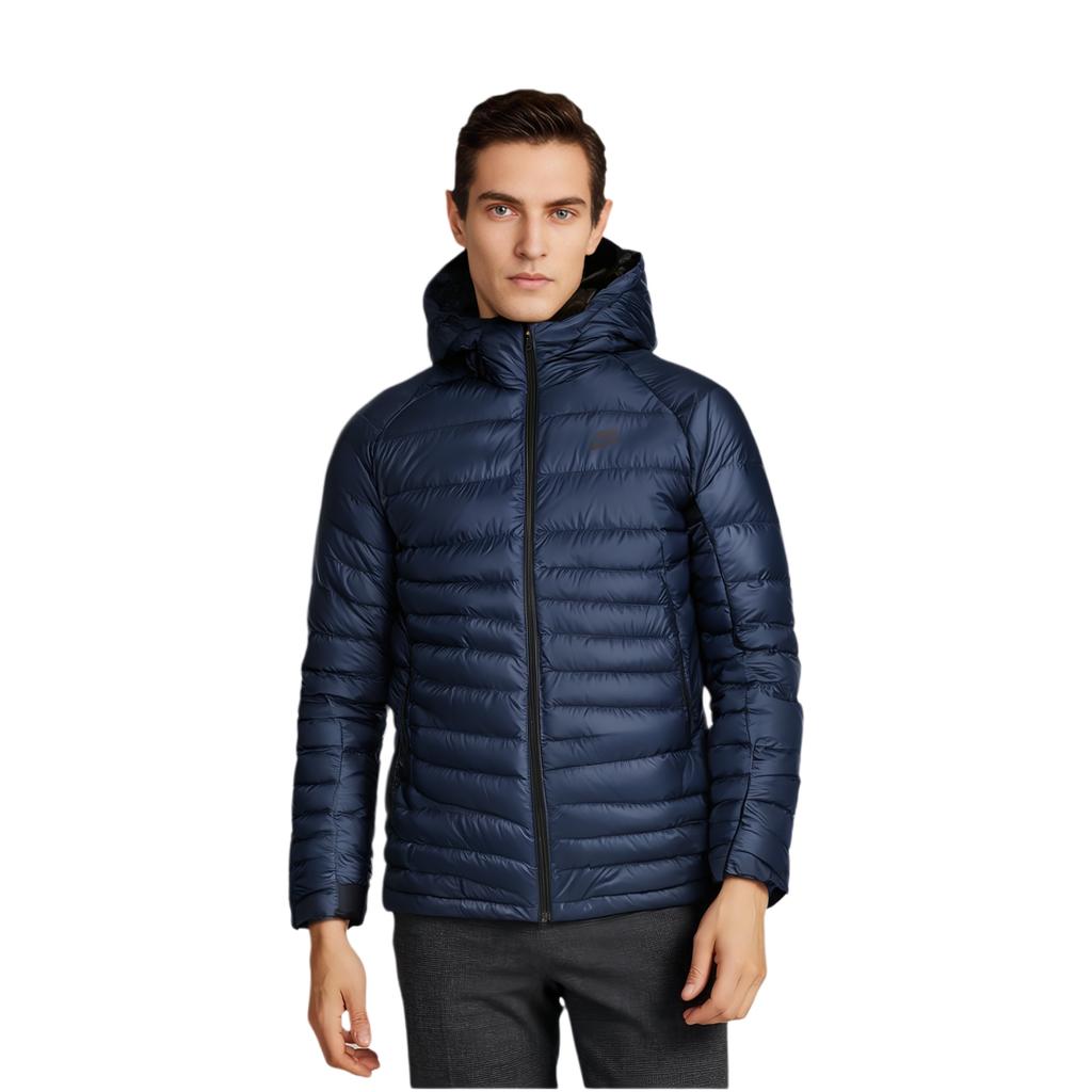 Nike Sportswear Hooded Guild Solid Color Casual Long Sleeve Down Jacket Men Jacket Dark-Blue AJ7953-451