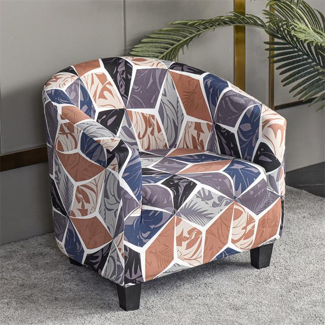 Geometric Sofa Cover Single Seat Couch Slipcovers For Living Room Stretch Spandex Washable Armchair Covers Furniture Protector