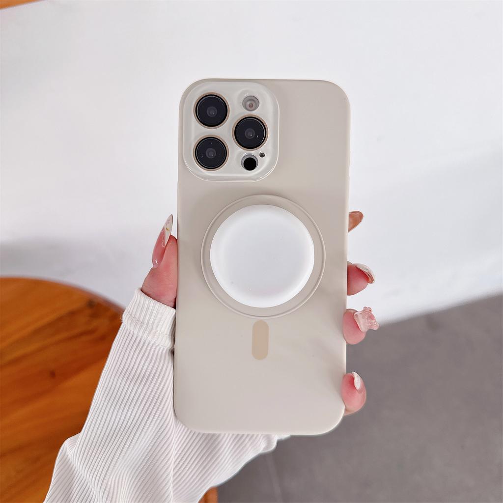 Cute Folding Bracket Kickstand Candy Color Summer Phone Case for iPhone 12 13 14 15 16 Pro Max Wireless Charging Magnetic Cover
