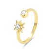 Ring - LUXENTER - Lialt - 925 Sterling Silver - Brilliant Zirconia - 18 Carat Yellow Gold