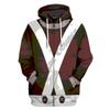 Men's Long-sleeved Hooded Top Comfortable Casual 3D Digital Abstract Printed Zipper Top