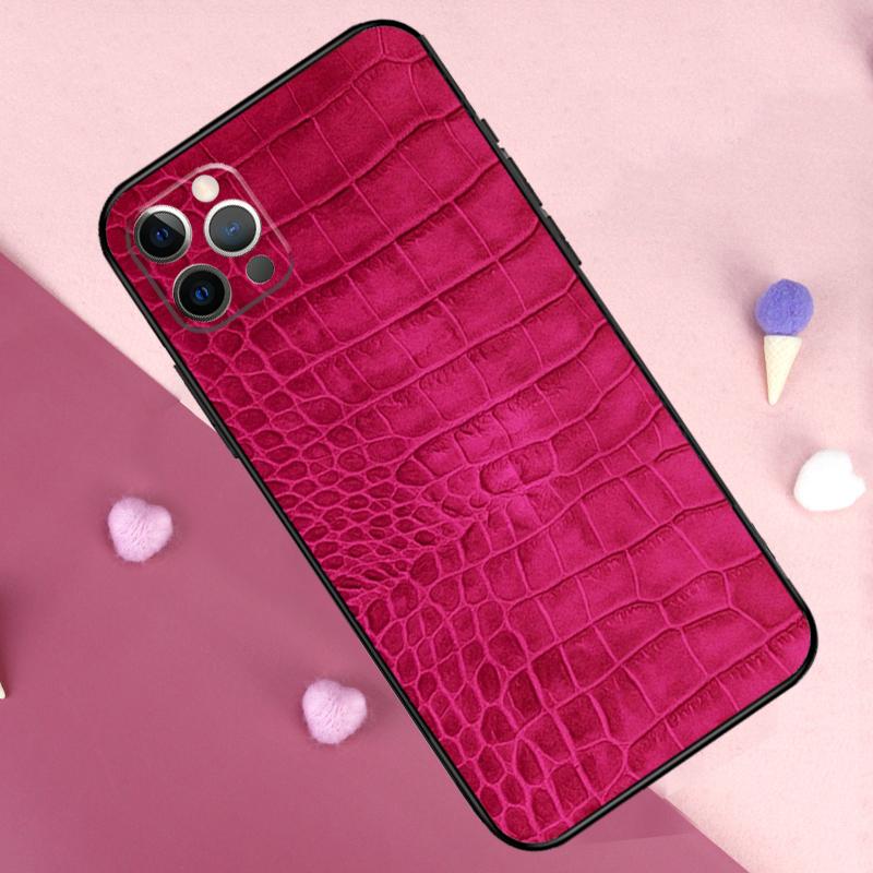 Crocodile Pattern Print Phone Case For iPhone 17 Pro Max 11 14 15 16 Pro Max Plus 12 13 Mini 17 Air 16e Back Cover