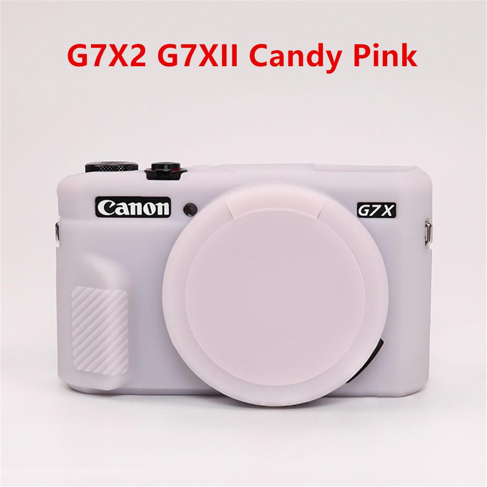 Soft Silicone Rubber Armor Camera Body Case For Canon G7X Mark II III G7XII G7X2 G7XIII G7X3 Shockproof Cover With Lens Cap