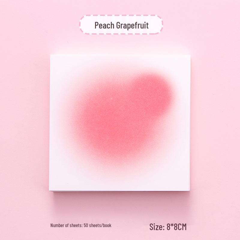 Blush Gradient Memo Pad - Non-Adhesive Sticky Note Strips for Students & Journals