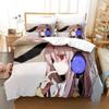 Stampa 3D Anime Gioco Touhou Project Set Biancheria da Letto Copripiumino Set Letto Coperta Federa Piumone king Queen Size Ragazzi Adulto
