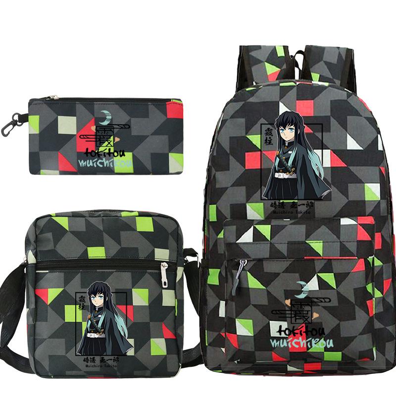 Demon Slayer Ghost Annihilation Blade Primary School Bag New Pencil Case Stationery Set