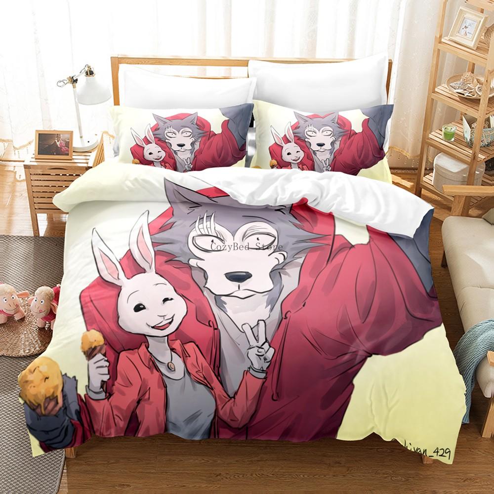 Beastars Bedding Collections Kids Anime Duvet Cover Collection Comforter With Bed Linen Twin Queen King Single Size Dropshipping Gift Boys