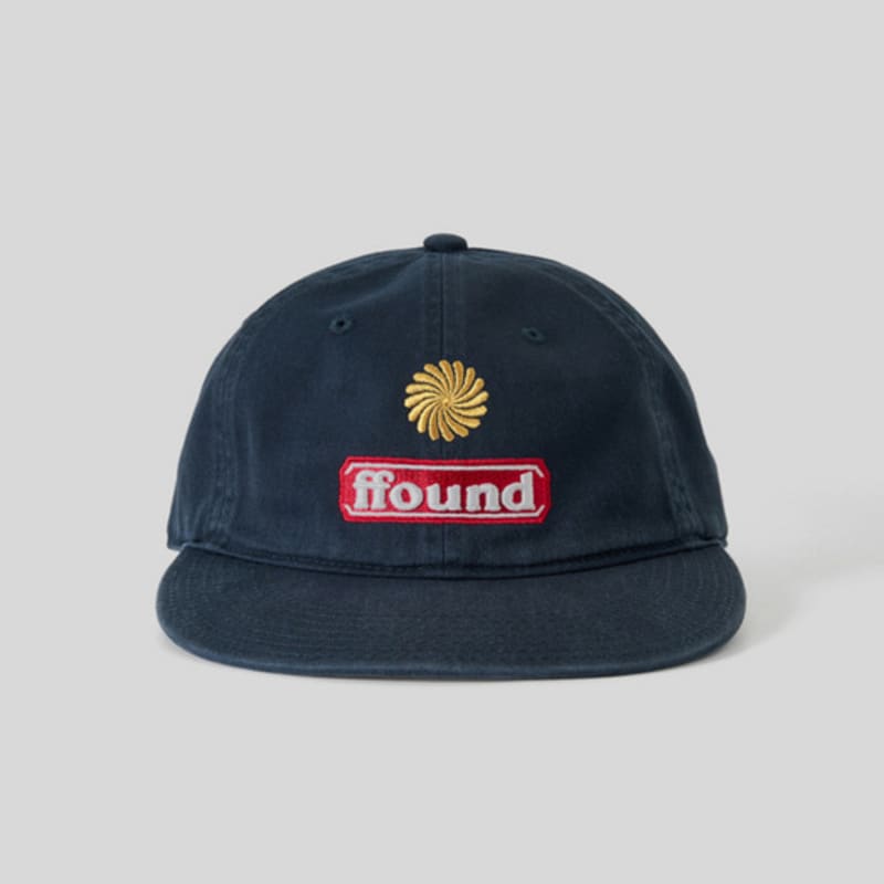 

human & cat FFOUND3 WASHED FLAT BRIM CAP_NAVY NAVY