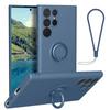 Flüssigsilikon Magnetischer Auto-Ringhalter Hülle Für Samsung Galaxy S20 S21 FE S22 S23 Ultra Plus Note 20 10 9 A51 52 53 54 Abdeckung