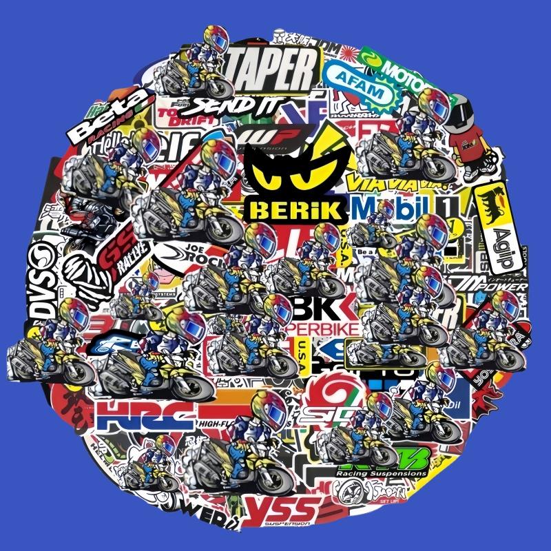 40/80/120pcs Random Motorcycle Ornamental Stickers Decals Bike Helmet Tank Racing Sponsor Logo Set for Kawasaki Honda Yamaha BMW