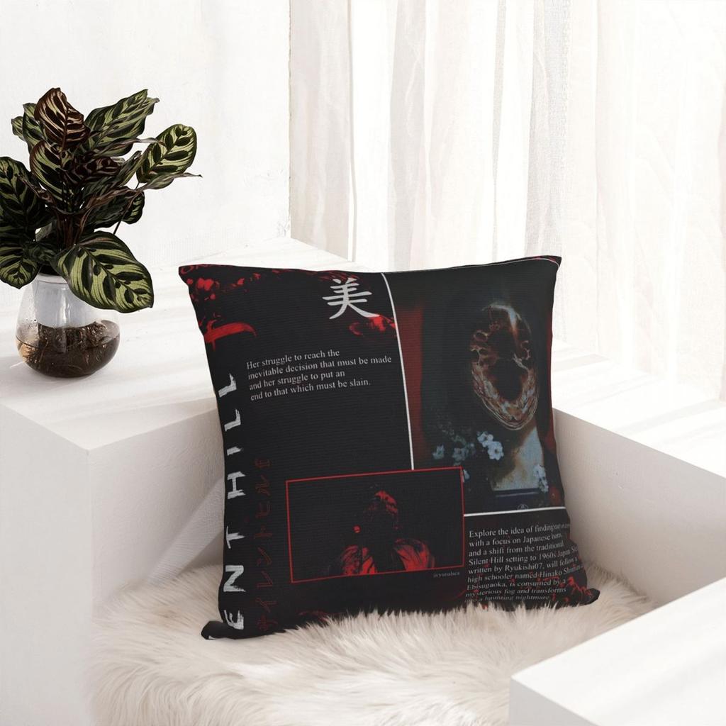 Pillow Cover Silent Hill F Game Hinako Custom DIY Cushion Cover Cute Pillow Case For Office Car Home Decorative Pillowcases