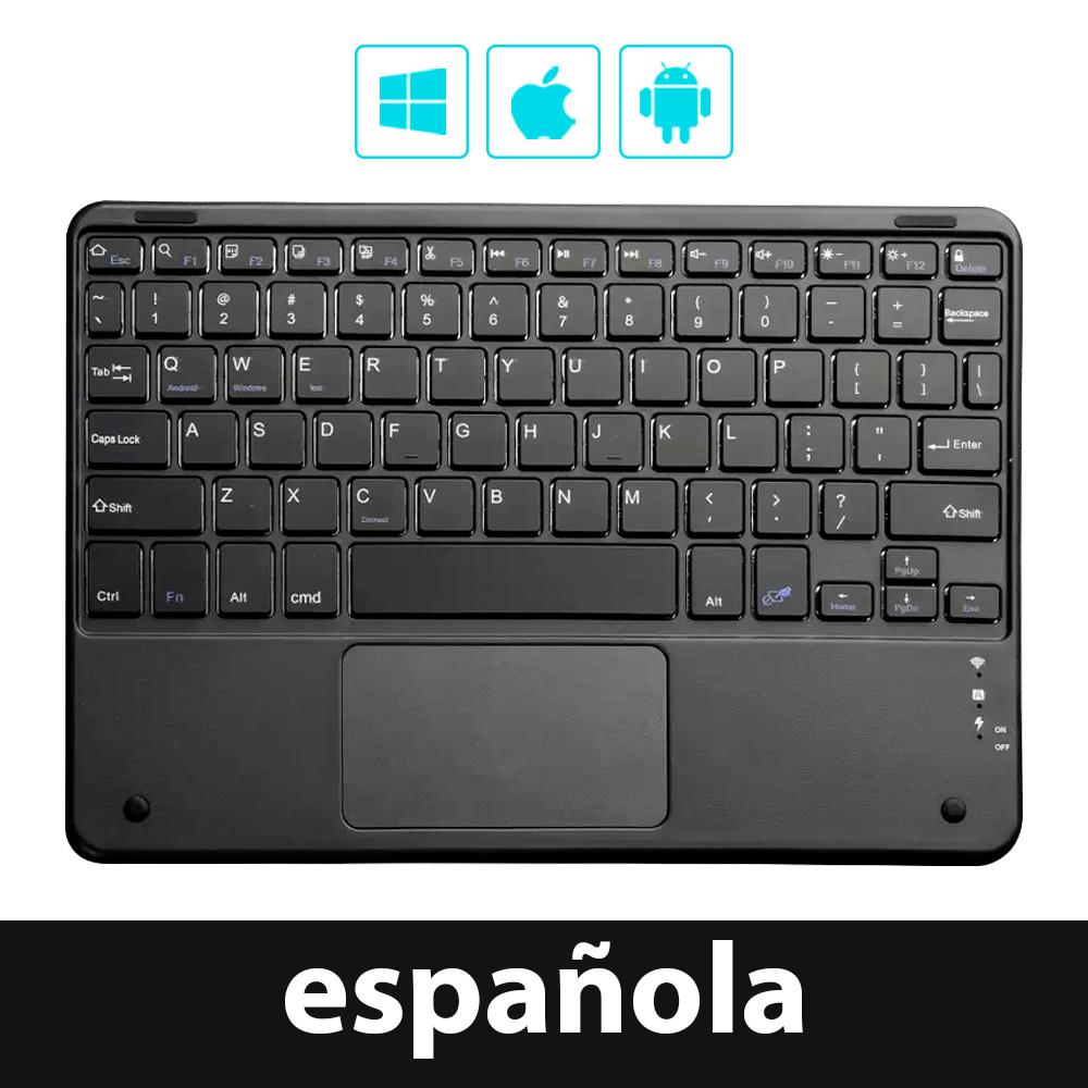 2025 For iPad Wireless Keyboard with Touchpad For Xiaomi Samsung Android iOS Windows For Phone Tablet Laptop Bluetooth Keyboard Spanish
