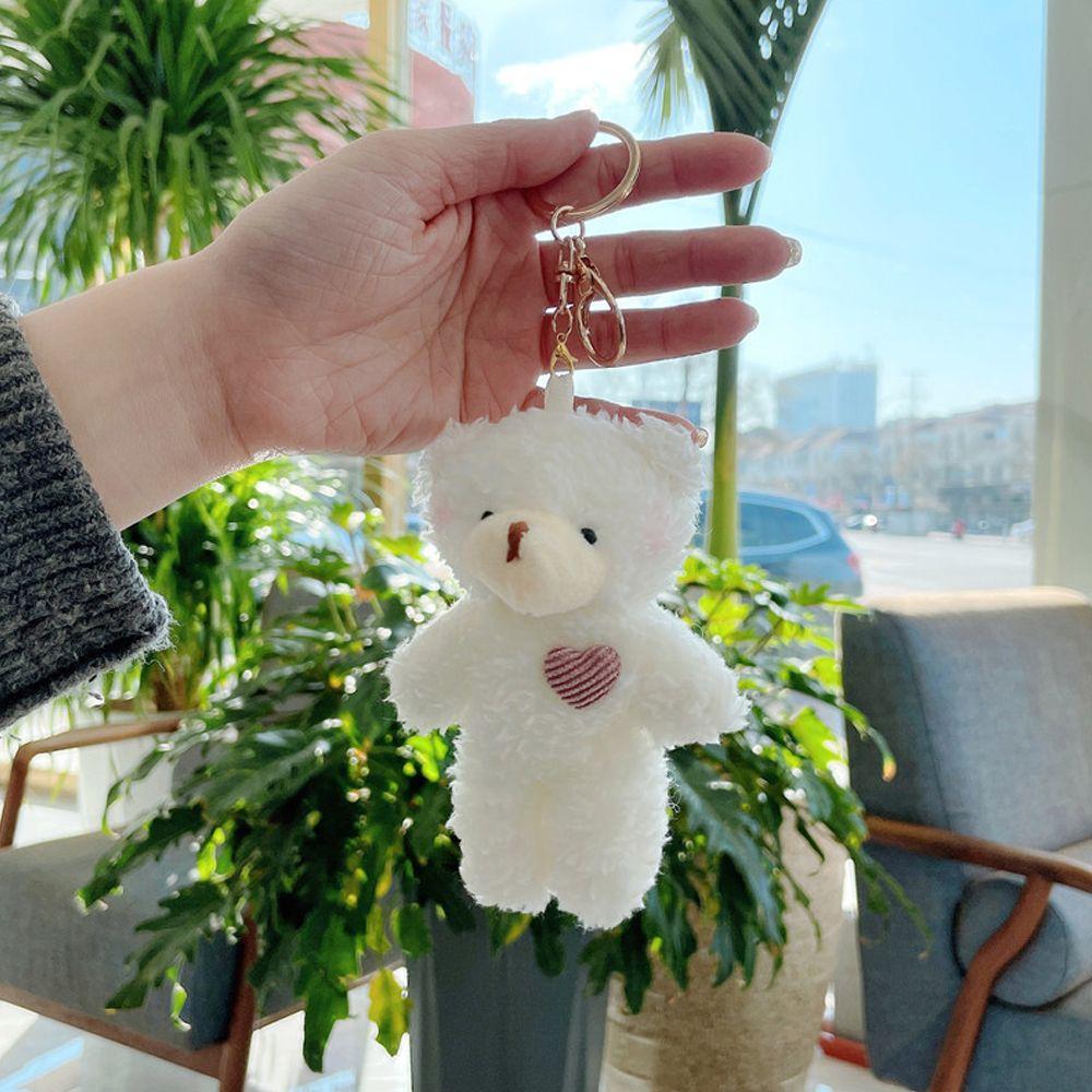 

12см Плюшевый Милый Медведь Мягкий Хлопок Брелок Игрушки Кольцо для Ключей Подвеска 03