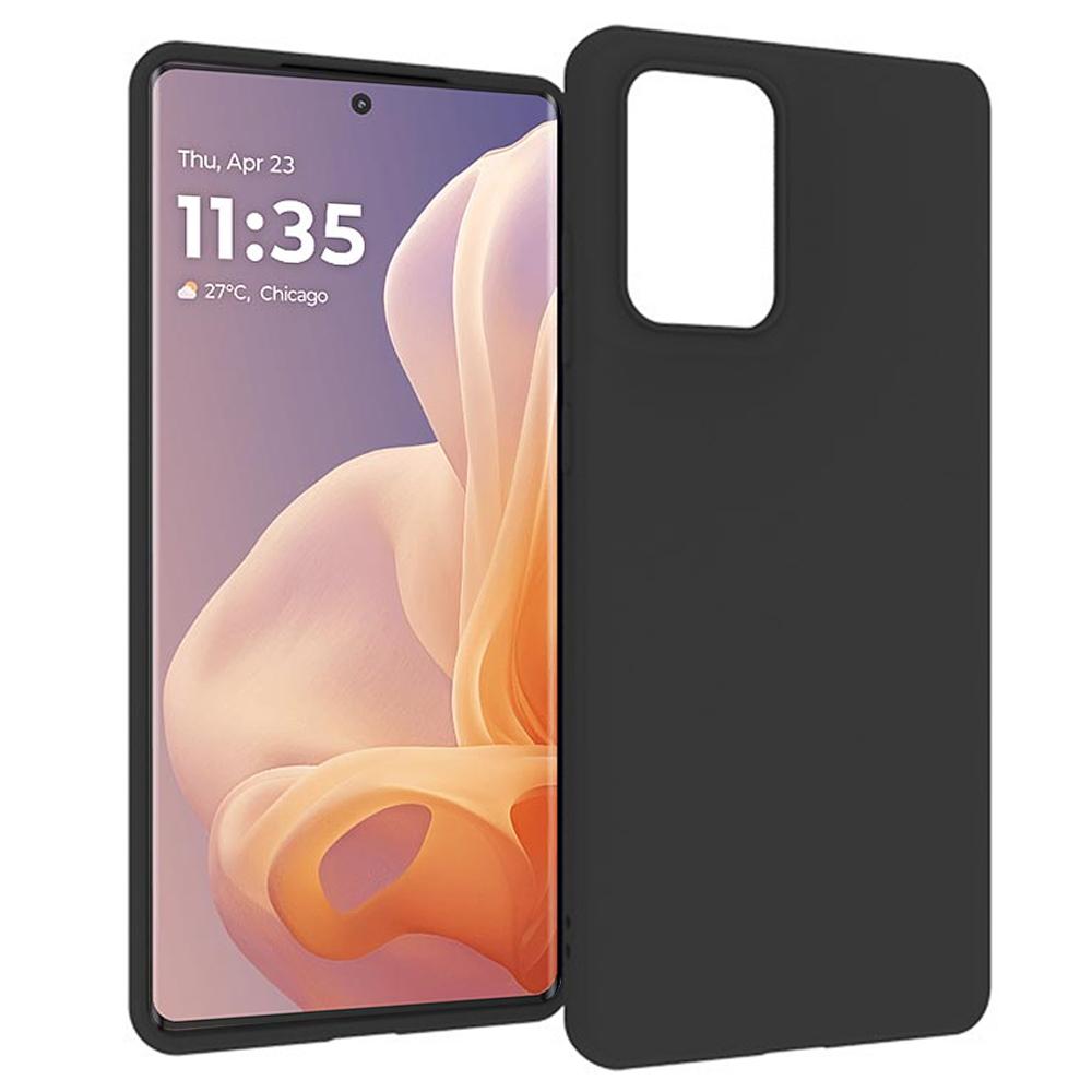 

For Motorola Moto G85 5G/S50 Neo 5G Case Soft TPU Glossy Phone Cover (Big Rear Lens Hole) Black