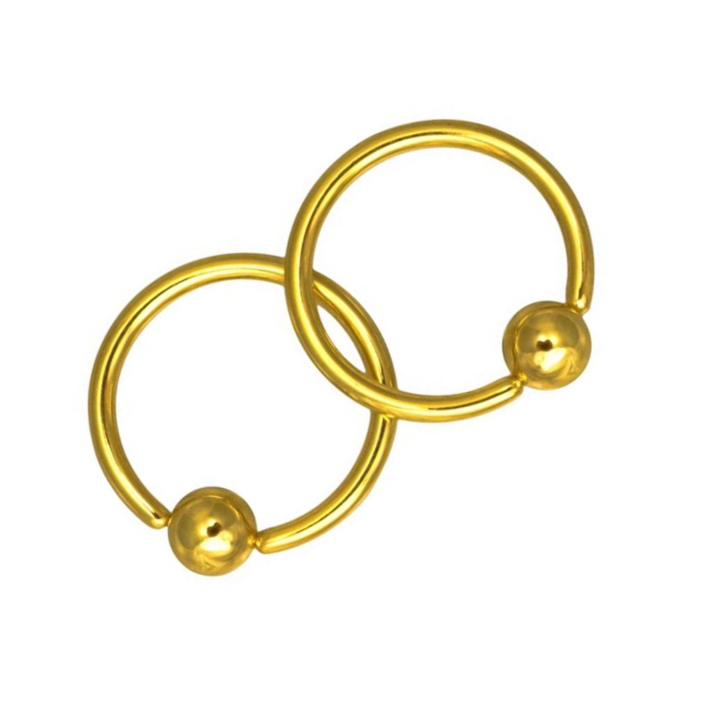 1 paar 16G Stainless Steel Hoop Captive