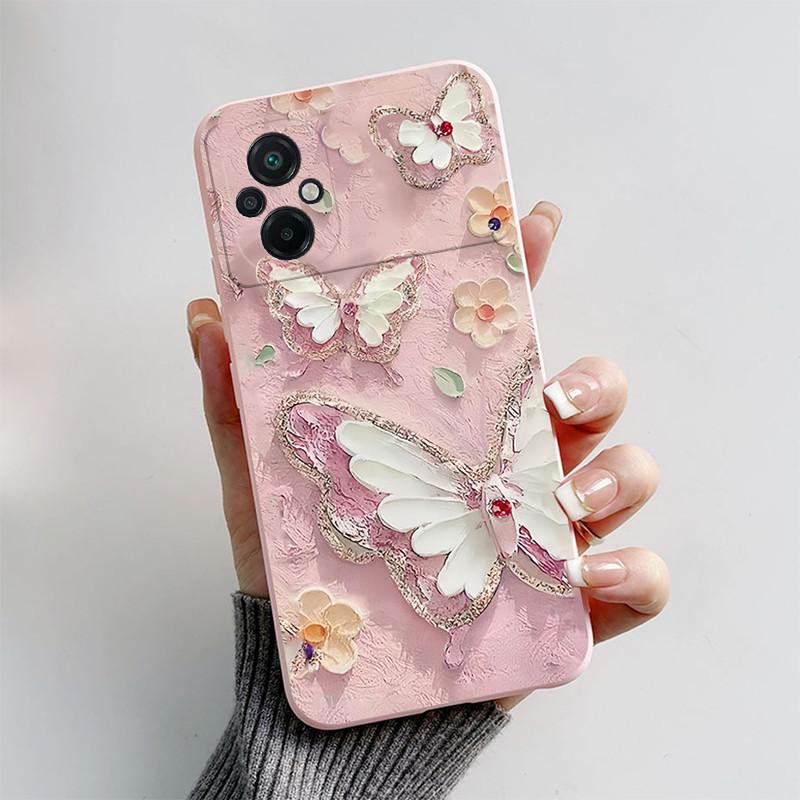 For Xiaomi Poco M4 M5 M5S Phone Case Cute Popular Butterfly Astronaut Soft Silicone Bumper For Poco M5 M 5 S M4 Back Cover Shell
