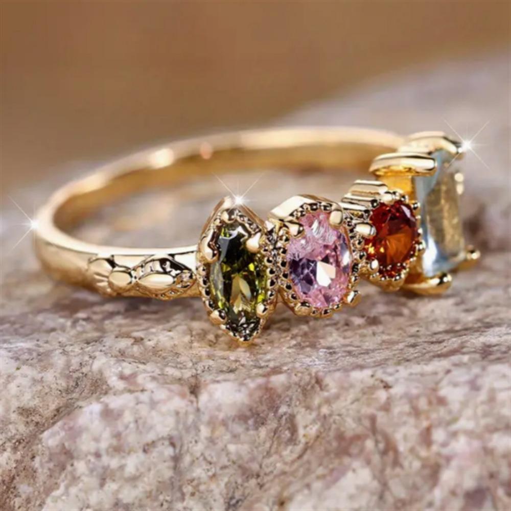 Gorgeous Luxury Rings for Women Wedding Engagement Accessories Unique Female Ring Fashion Jewelry Gifts