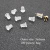 Earrings Screw Backs Anti-Pain Ear Clip Rubber Silicone Earring Back Stoppers for Stud Earrings Ear Plug Blocked Caps DIY Making