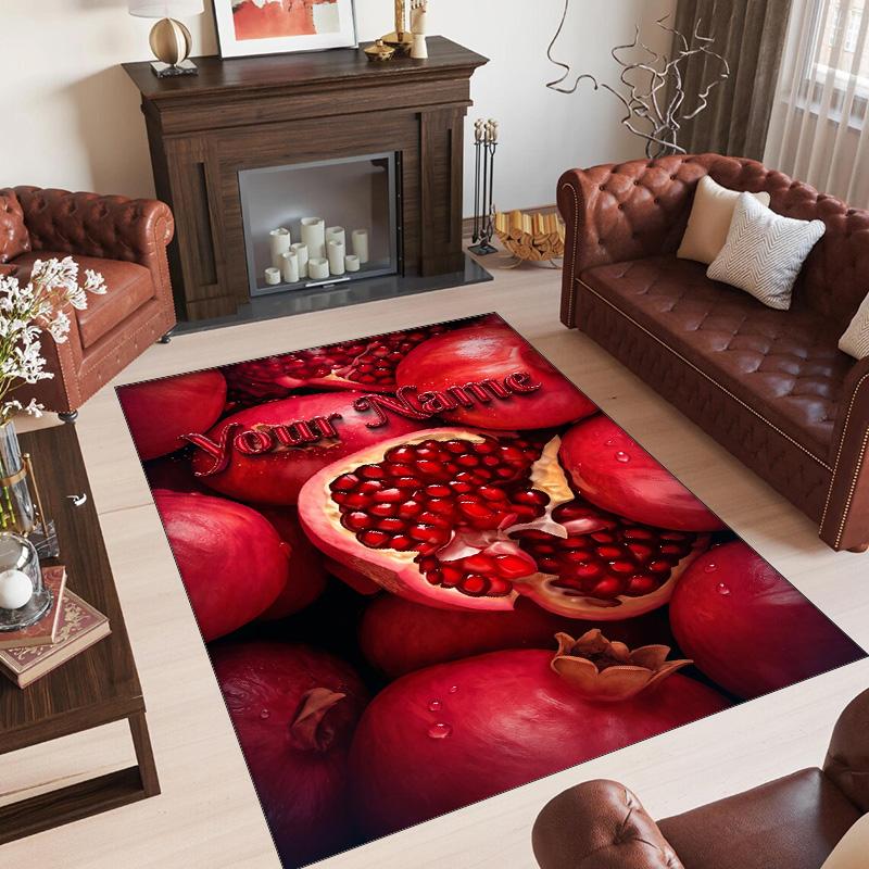 Valentine Love Theme Crystal Velvet Rug Personalized Custom Name Text Soft Floor Mat Home Decor
