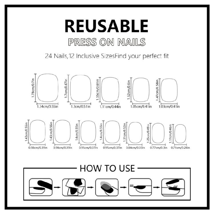 24 ks krátkých čtvercových akrylových nalepovacích nehtů s fialovým květinovým designem, vhodné na večírky a denní nošení