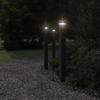 VidaXL Outdoor Floor Lamps 3 Pcs Black 110 Cm Aluminium, Outdoor Ground Lighting, Garden Ground Lighting, 4006398
