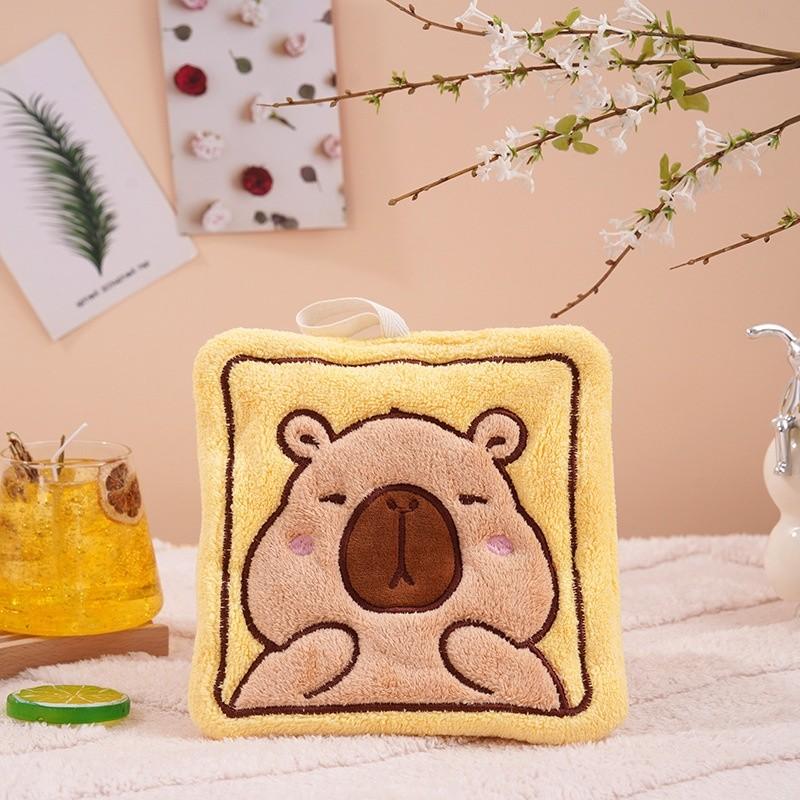 1 Peça Toalha de Mão Animal Fofo Desenho Animado Pendurada Absorvente e Não Solta Cabelo Fácilmente Pano de Mão para Cozinha