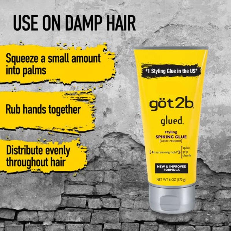 Got2b Glued Spray Hairspray Strong Hold Long Lasting Matte Finish Fast Drying Non-Sticky less