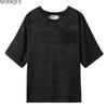 MODIQUE Frühling Sommer Übergröße Neu Damen Schwarz Locker Vintage Uni Bluse Hemden Weiblich Lässig Oversize Kurzarm O-Ausschnitt Oberteil