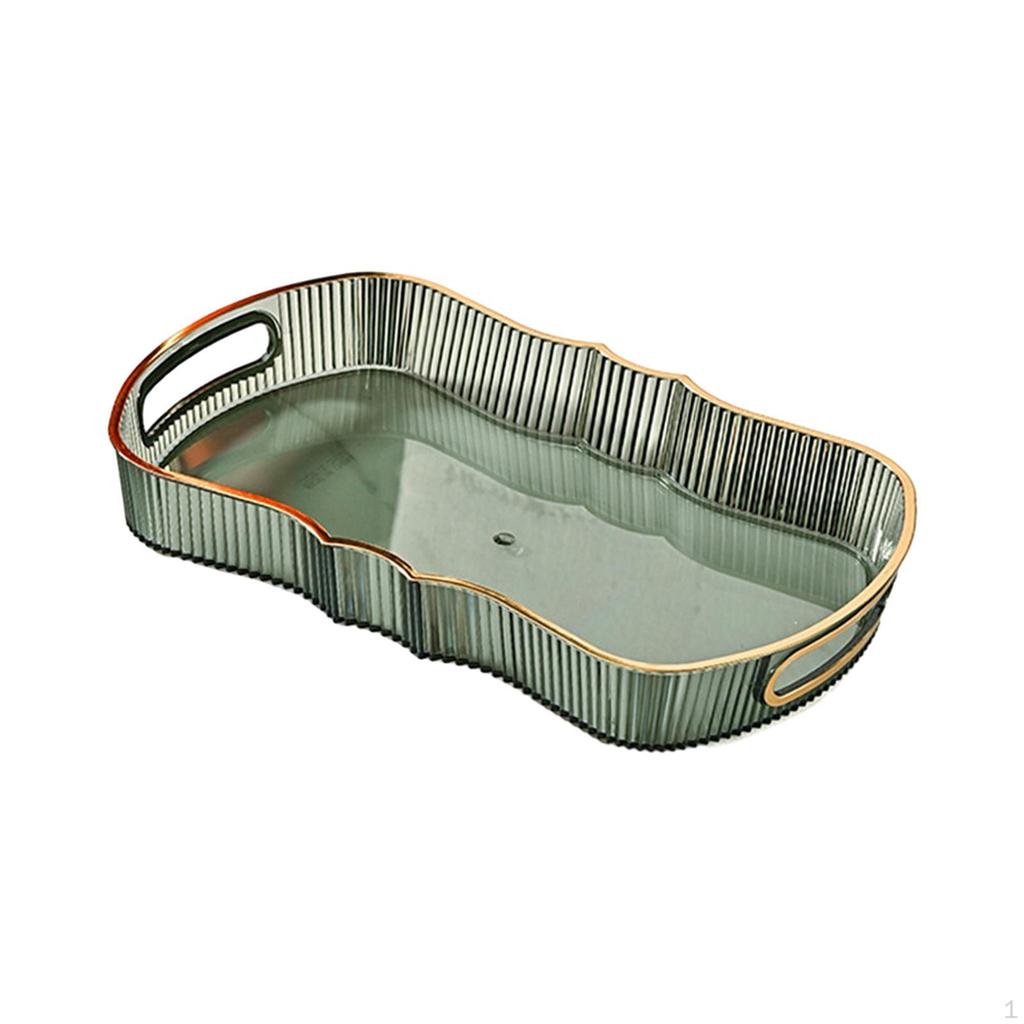 Acrylic Serving Tray Cosmetic Storage Bathroom Vanity Cafe Cafeteria Food for Bedroom