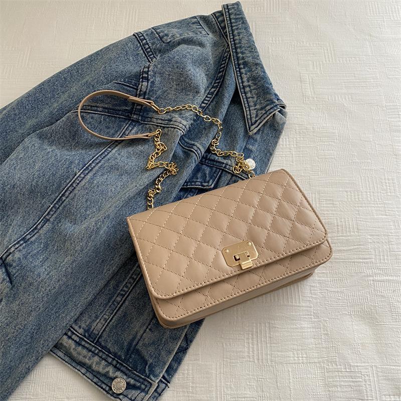 Xiaoxiangfeng rombowa torebka łańcuszkowa damska 2025 jesień ins modna i prosta mała kwadratowa torebka wysoka wartość listonoszka