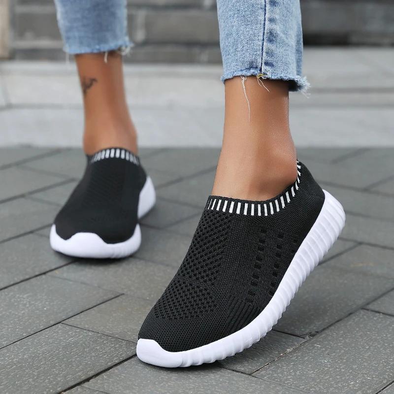 Fashion Women Casual Sneakers Mesh Breathable Sport Shoes for Woman Vulcanized Shoes Summer Female Socks Walking Woman Footwear Femme