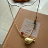 Korean Fashion Simple Cute Small Fish Pendant Necklace for Women Long Braided Rope Adjustable Sweater Chain Party Jewerly Gift