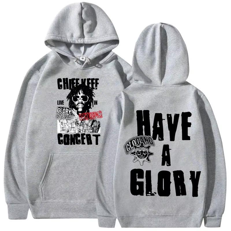Rapper Chief Keef Tour Merch Hoodie, Unisex Clothing Fashion Loose Long Sleeve Pullover Hooded Sweatshirt Streetwear Hoodies