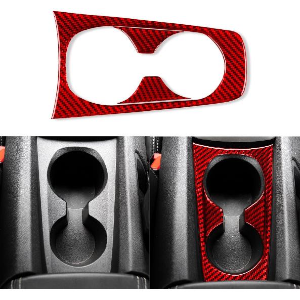 Real Soft Black Carbon Fiber Car Inner Door Handle Bowl Panel Door Bowl Collision Protector Cover Trim Sticker Compatible with Chevrolet Camaro