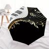 Piano Keys, Musical Notes Theme 8 Bone Hand Automatic Folding Umbrella, Compact and Portable Design, A Perfect Gift for Birthday, Christmas