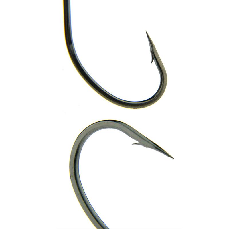 100Pcs Boxed Marusei Hooks Crooked Barbed Sharp Black High Carbon Steel Wild Fishing Hooks