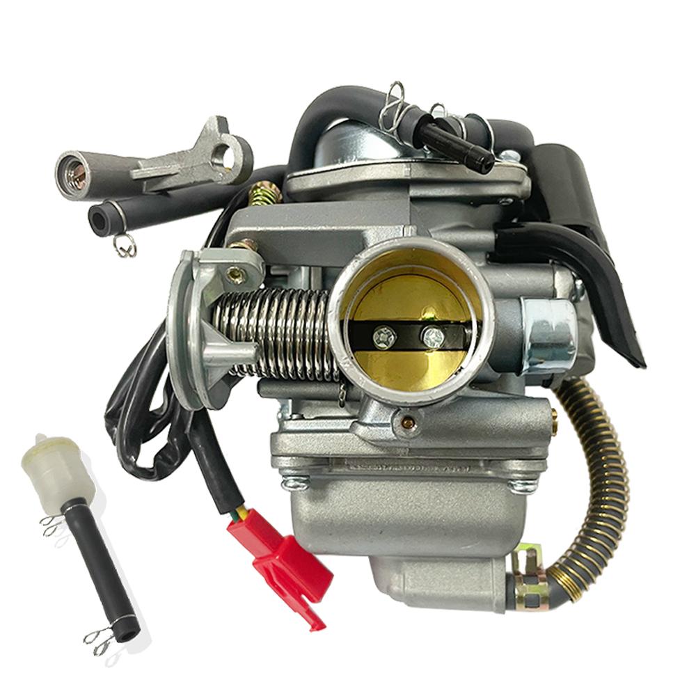 Motorcycle Carburetor PD26J 26mm With Electric Choke For Honda GY6 125cc 150cc Scooter ATV 4 Stroke Accessories Motocross PD26J Oil Pipe