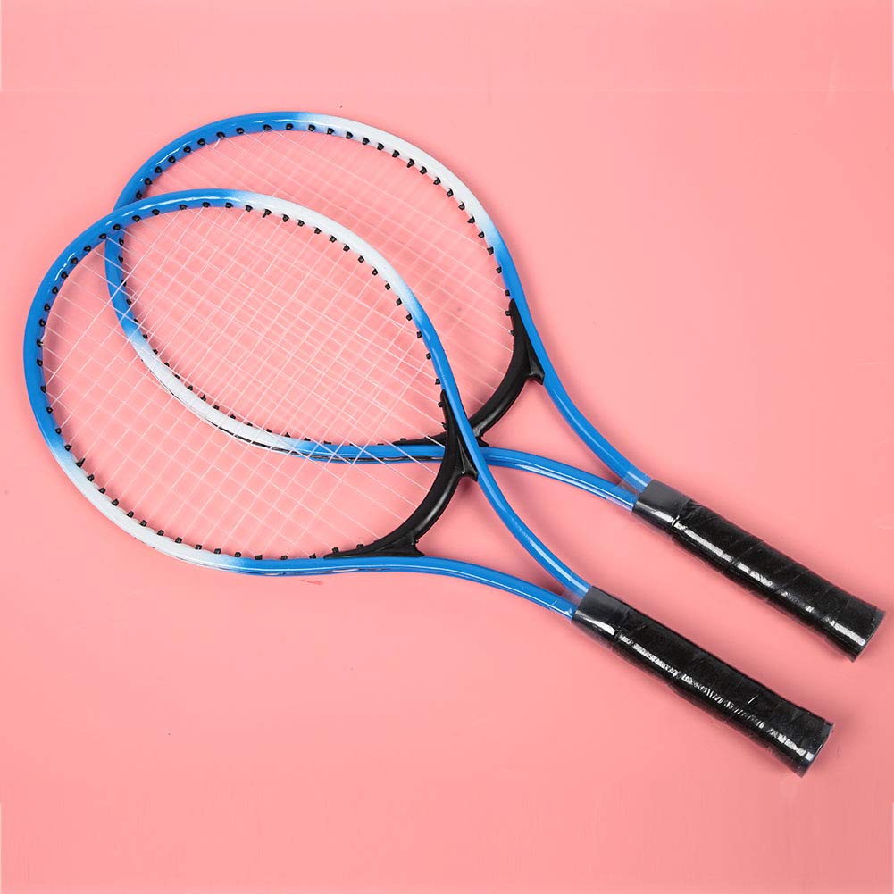 Practice Racket, Kids' Tennis Racket, Game Racket, Resistance Reduction, 1 Pair (blue)