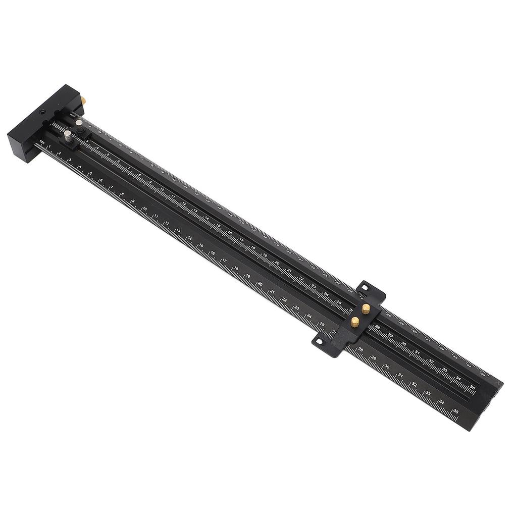 T   Ruler Metal Aluminum Alloy Double Needle Woodworking Line Drawing Parallel Vertical Scribing 35cm