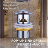 Zinc Alloy and Stainless Steel Pop-up Drains for Modern Bathroom Sink Drainage Systems