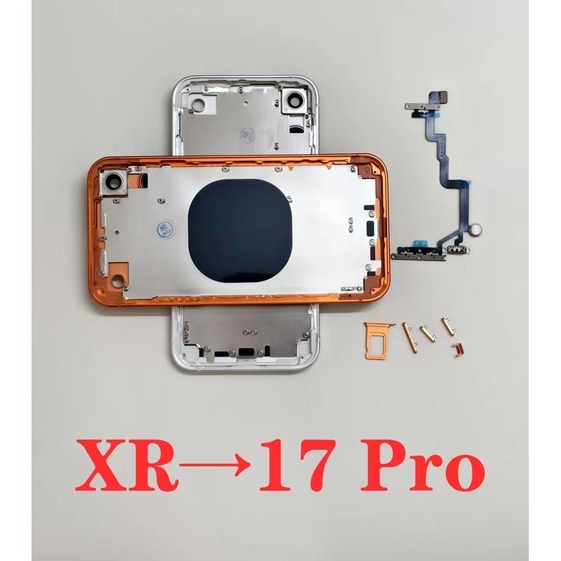 DIY Back Shell For iPhone XR Convert To 17 Pro Back Housing Assembly Fully Compatible Rear Cover With Free Gifts