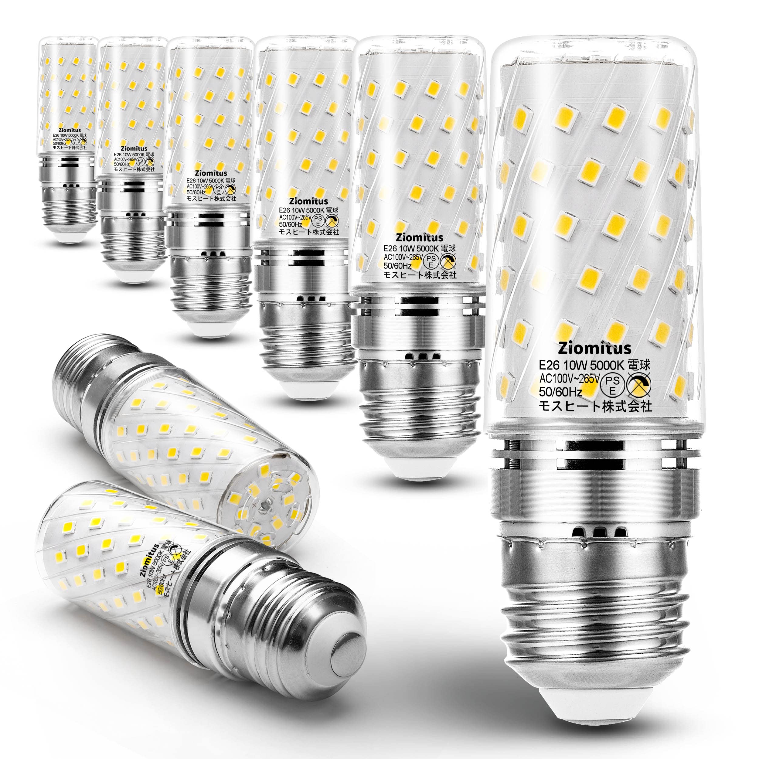 

Ziomitus LED Bulbs, E26 Base, 10W Equivalent, T-Shaped, 1250lm, 360° Wide Beam Distribution, Non-Dimmable, Suitable for Bathrooms, Kitchens, and