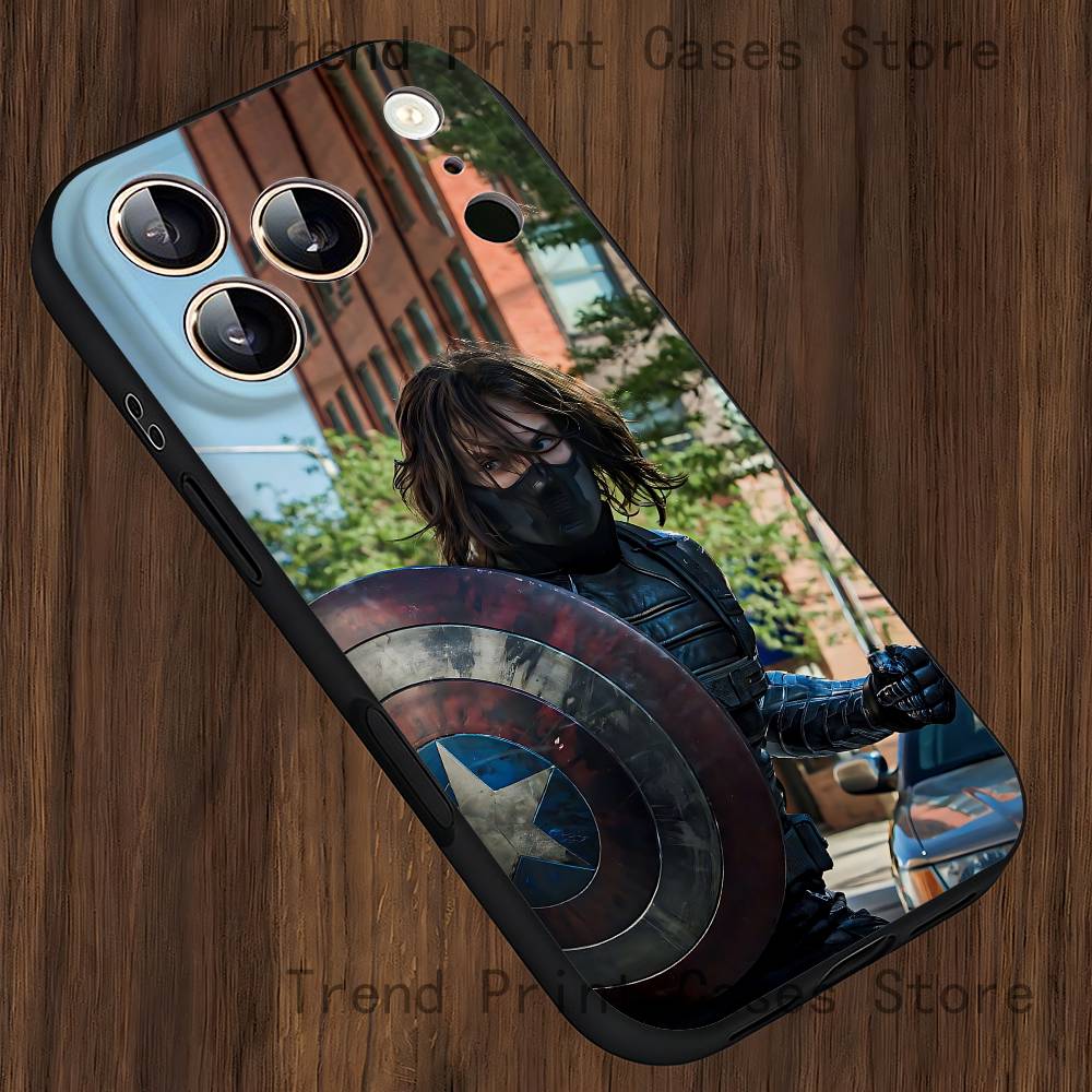 W-Winter S-Soldier B-Bucky Phone Case For iPhone 15,16,12,13,14,11,17,Pro,Max,Plus,E,Air,Mini TPU Cover
